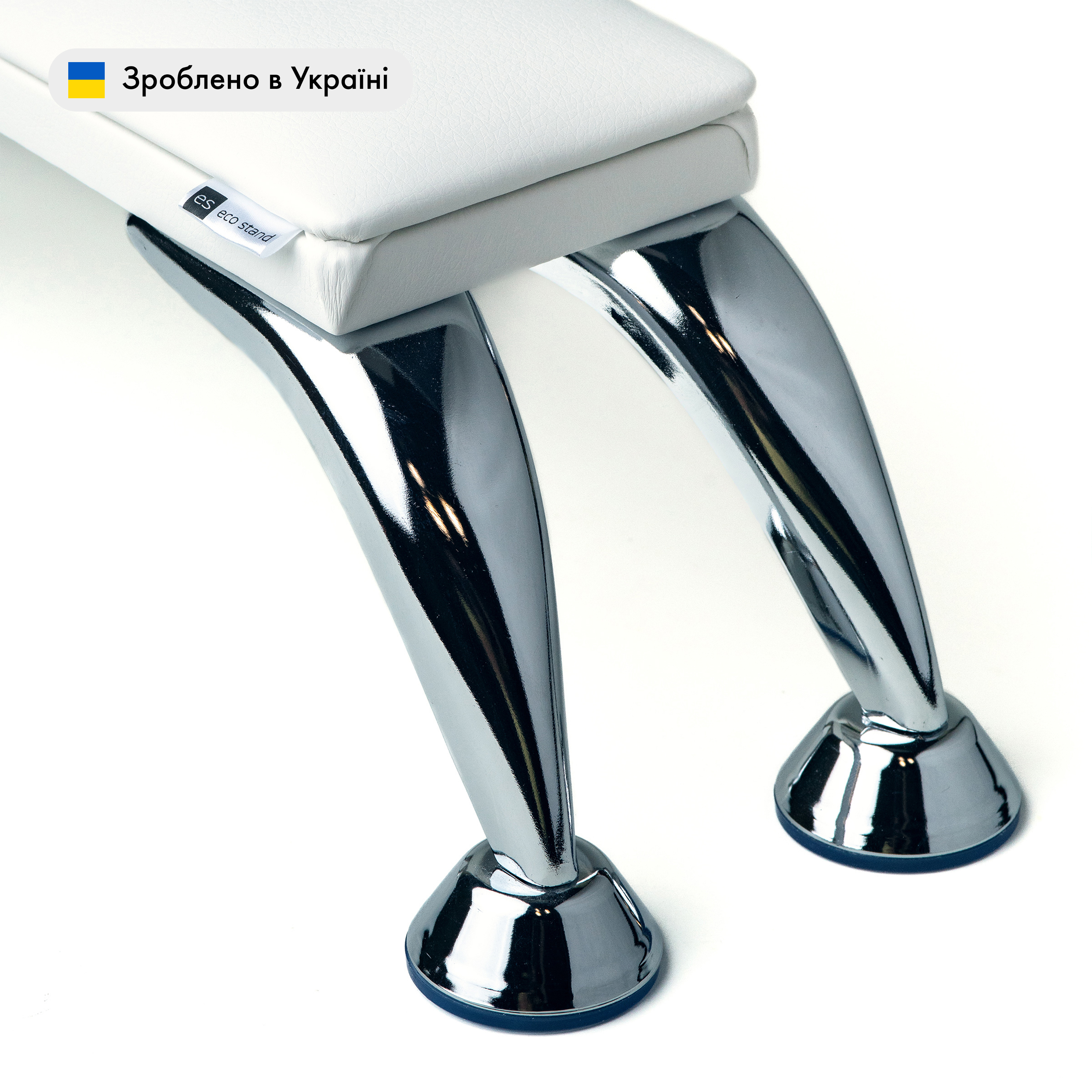 ECO STAND MINI Білий — Підставка на хромованих ніжках — ракурс 3